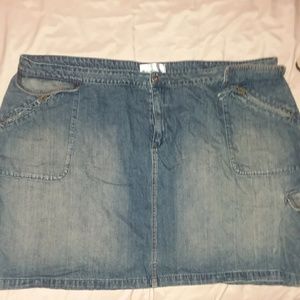 DENIM 27 Cargo Jean Mini Skirt